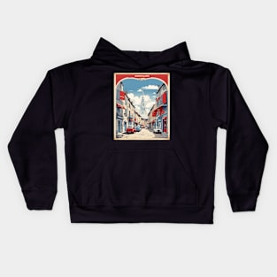 Aubervilliers France Vintage Travel Poster Tourism Kids Hoodie